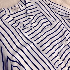 Black and white tunic button down